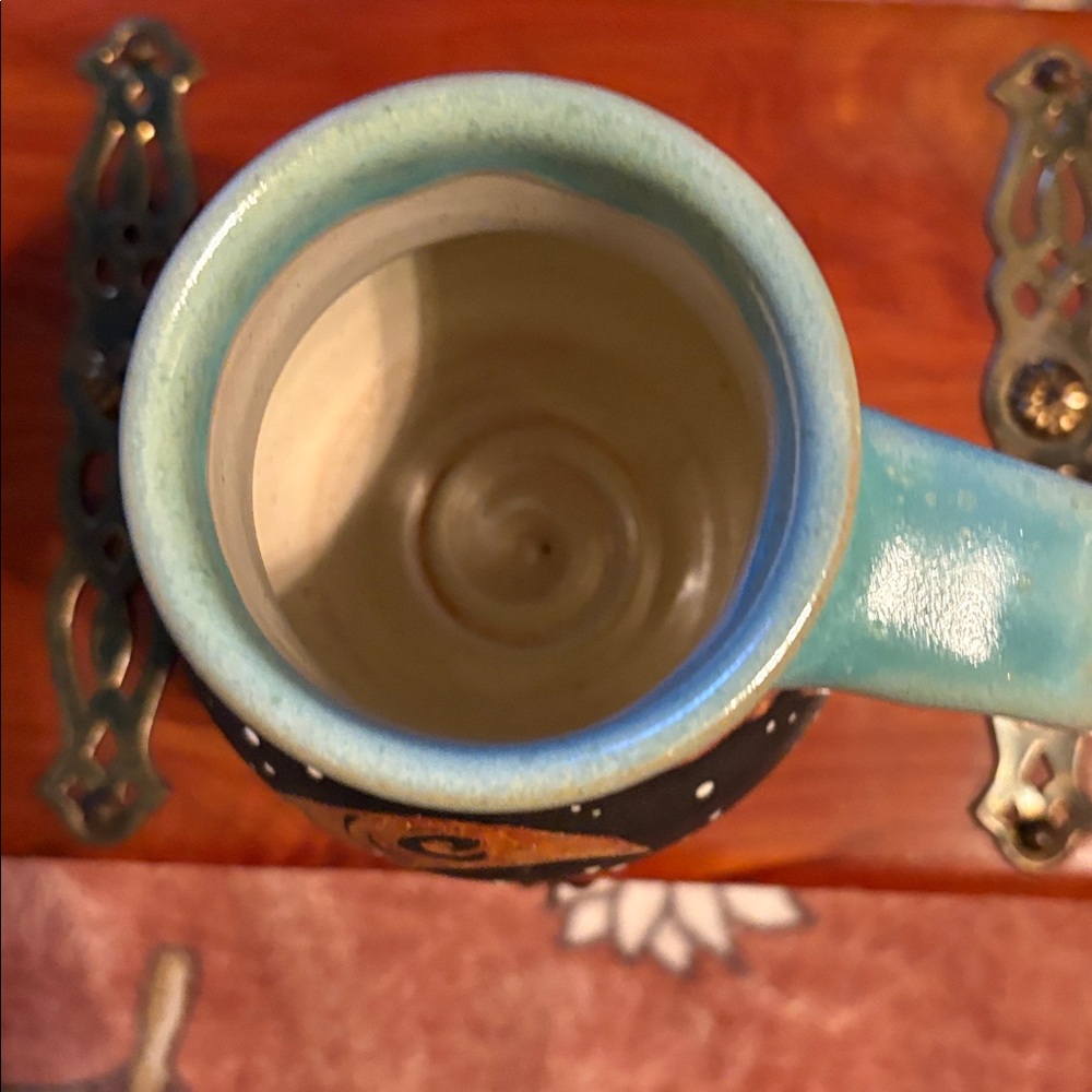 Like New Pitch Pine 24’ Handcrafted Ceramic Owl and Moon Mug - Picture 4 of 7
